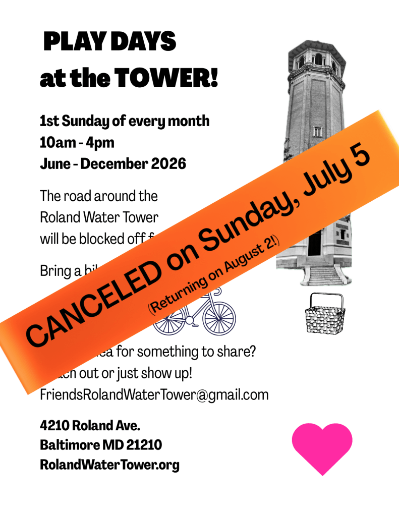 The play day scheduled for Sunday, July 5, is canceled. We'll see you at the next play day on Sunday, August 2!